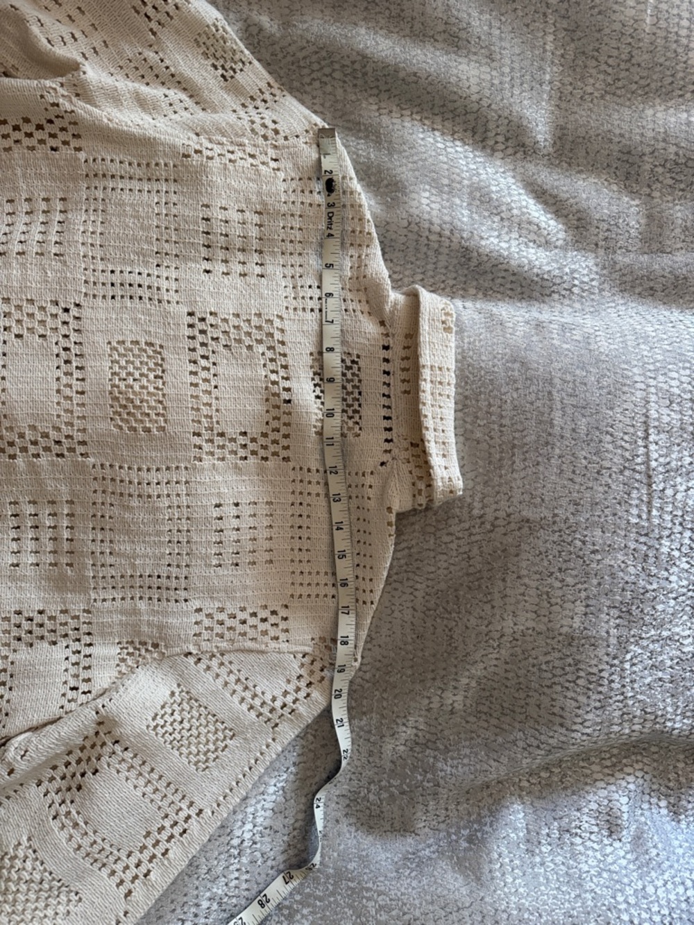 Todd Snyder  Open-Knit Long-Sleeve Cabana Shirt in Chalk. Made in Italy. Medium - Picture 7 of 7